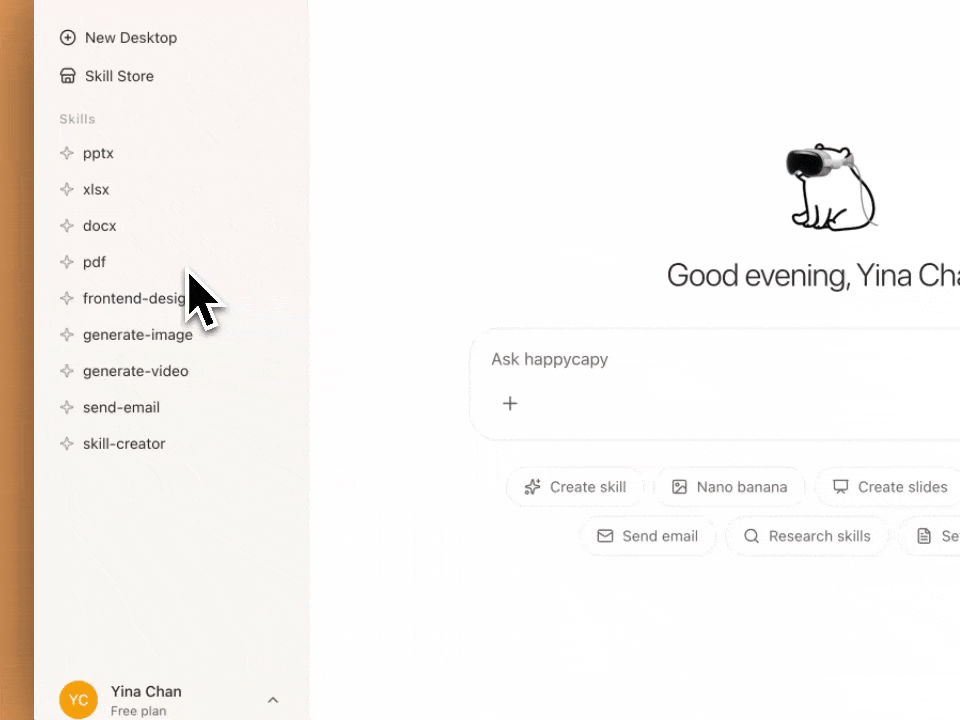 Run Claude Code with skills
